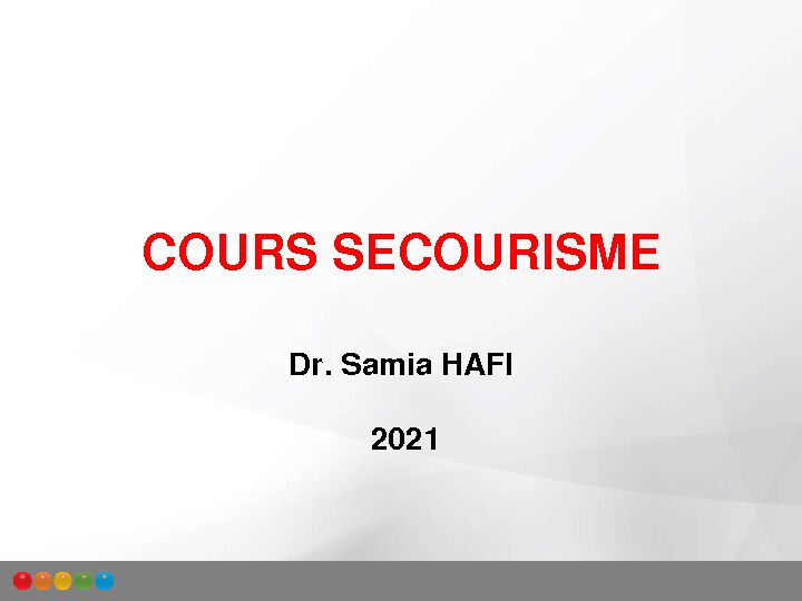COURS SECOURISME - ISSIG