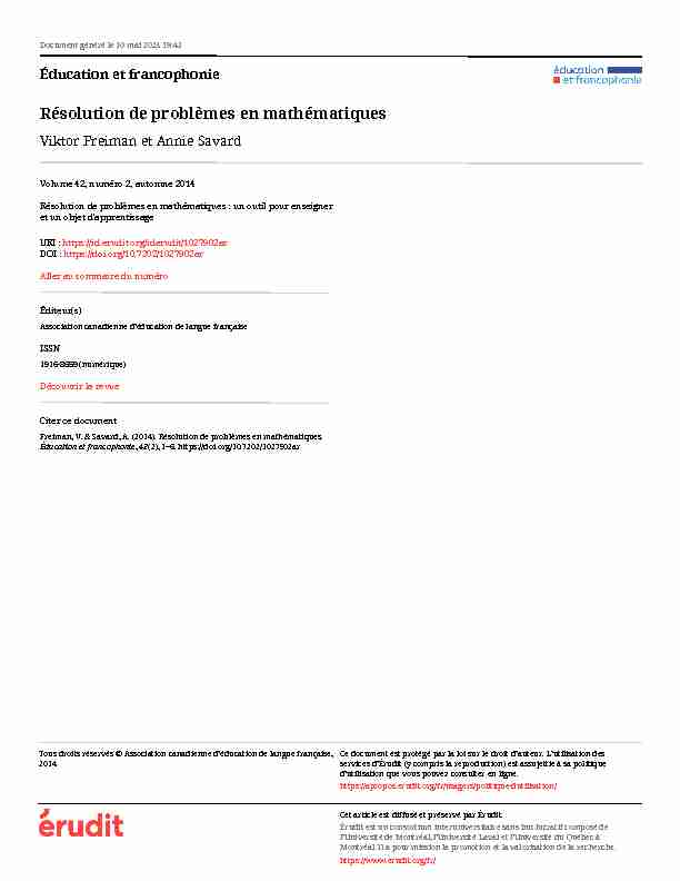 Searches related to résolution de problème 1e année filetype:pdf