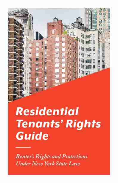 Residential Tenants Rights Guide