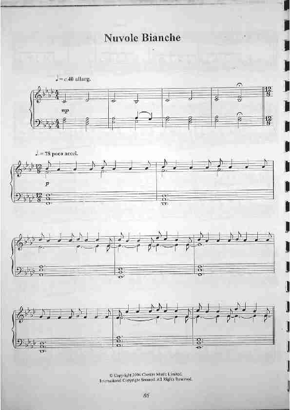 Nuvole Bianche free sheet music by Ludovico Einaudi  Pianoshelf