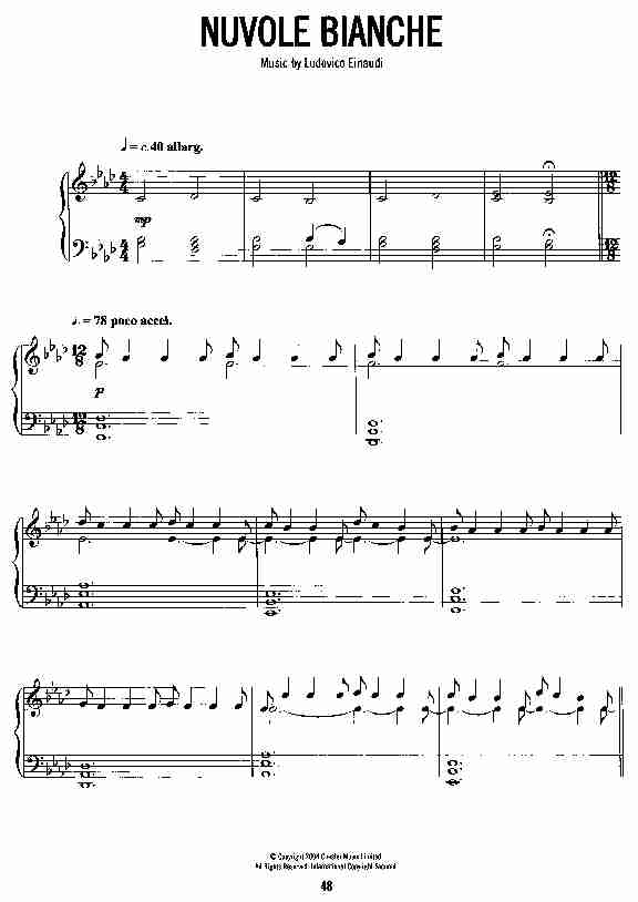 NUVOLE BIANCHE - Music by Ludovico Einaudi