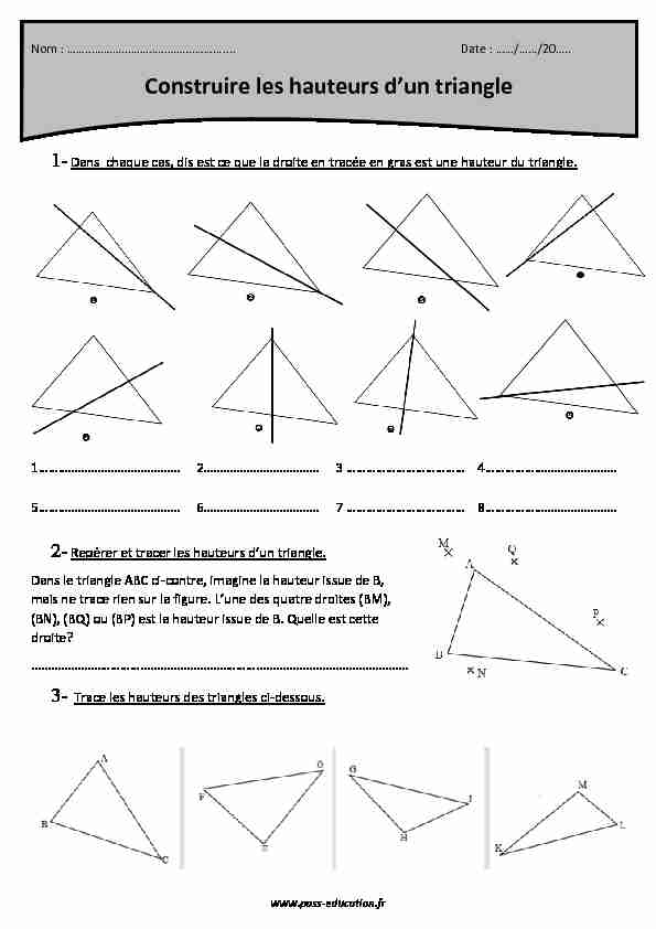 [PDF] Construire-les-hauteurs-d-un-triangle-Cm2-Exercices-corrigespdf