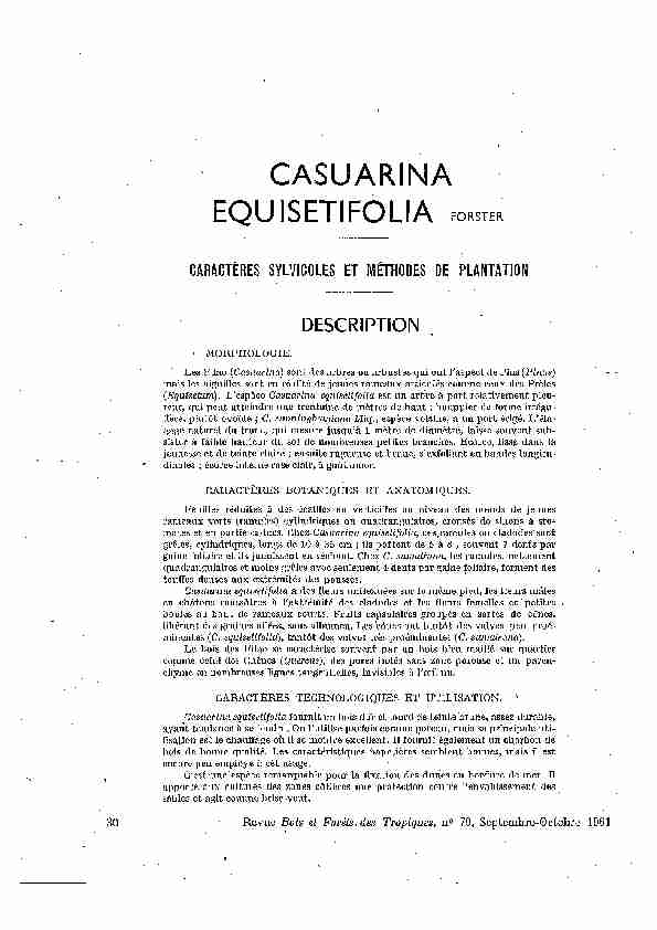 [PDF] Casuarina equisetifolia forster - Agritrop
