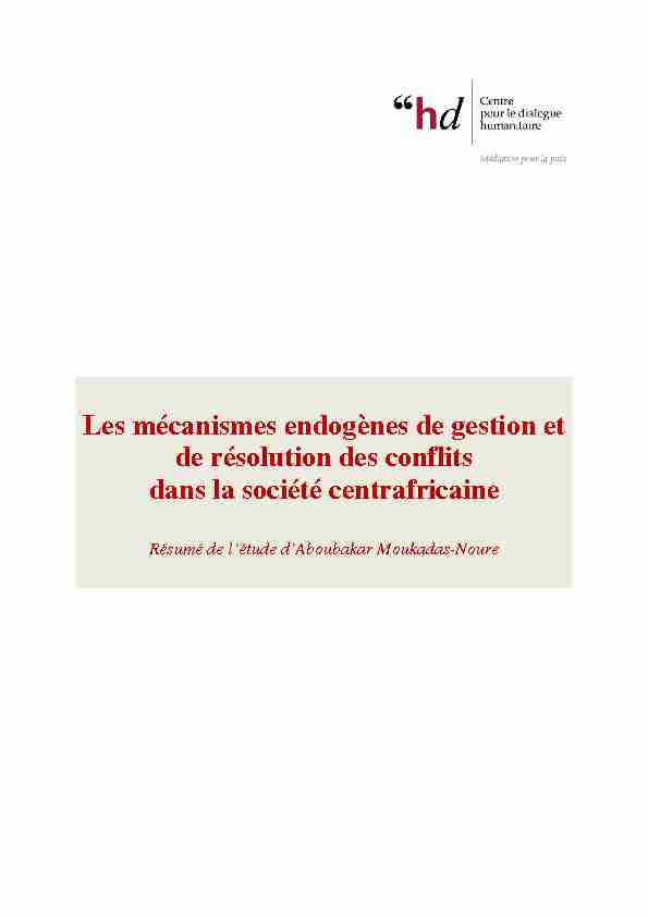 Searches related to mecanismes de resolution des conflits en afrique PDF