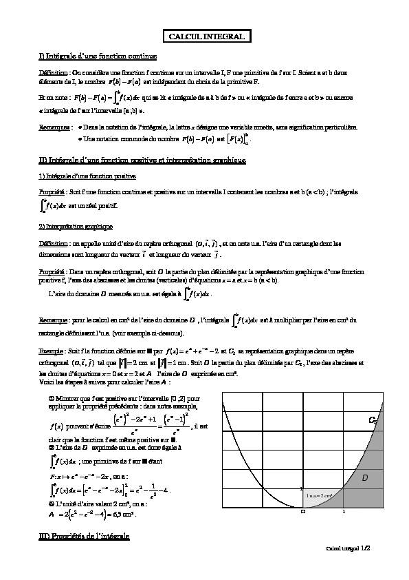 [PDF] Calcul intégral