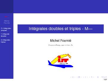 Intégrales doubles et triples - M—