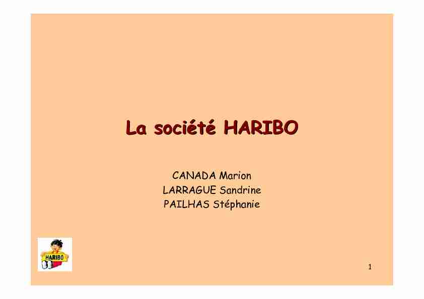 La société HARIBO