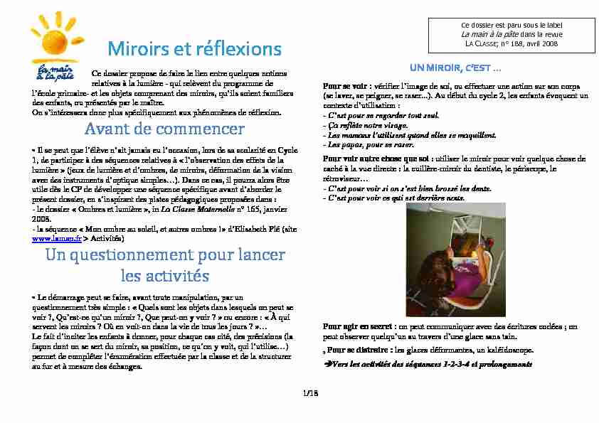 Searches related to séquence miroir maternelle PDF