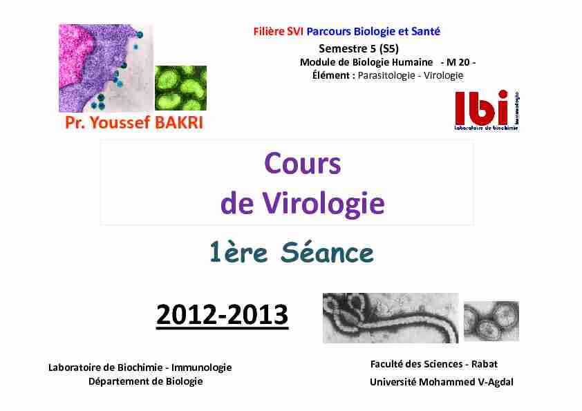[PDF] PrBAKRIvirologiepdf - Faculté des Sciences de Rabat