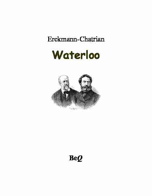 Erckmann-Chatrian - Waterloo