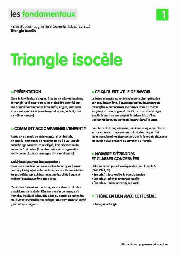 [PDF] Triangle isocèle - Les fondamentaux