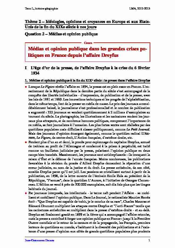 [PDF] Médias et opinion publique dans les grandes  - Lycée dAdultes