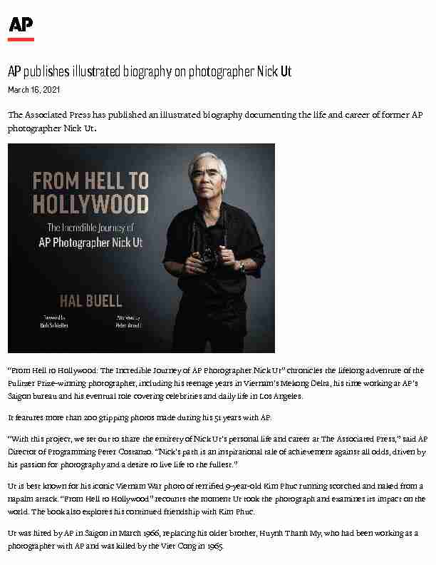 AP publishes illustrated biography on photographer Nick Ut
