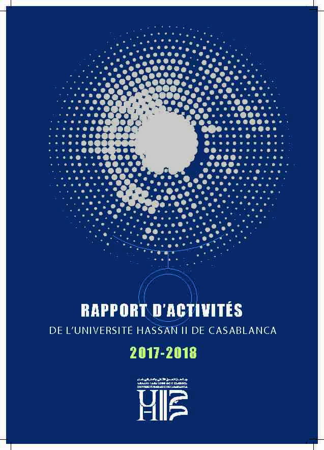 [PDF] rapport dactivités  2017-2018 - Université Hassan II de Casablanca