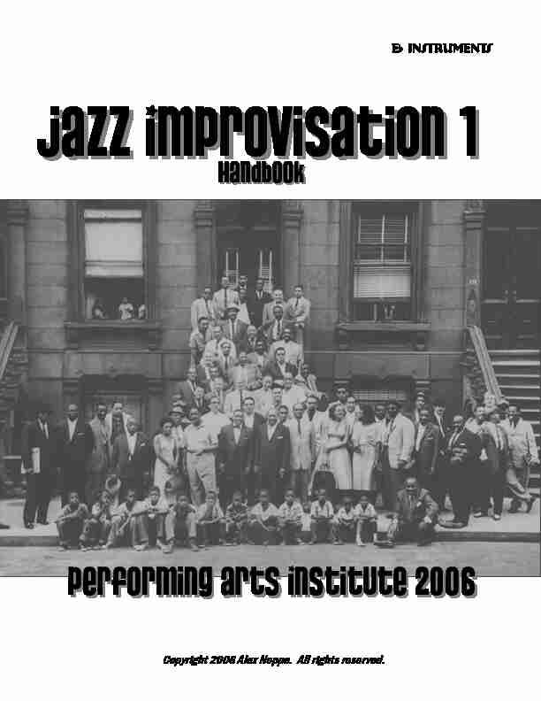 Eb INSTRUMENTS Jazz Improvisation 1 - Mr Bosma's Spruce