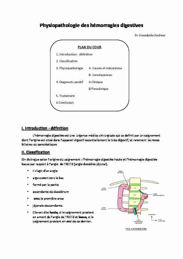 Physiopathologie des hémorragies digestives