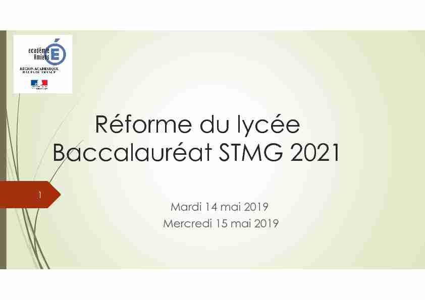 [PDF] Réforme du lycée Baccalauréat STMG 2021 - Economie et gestion