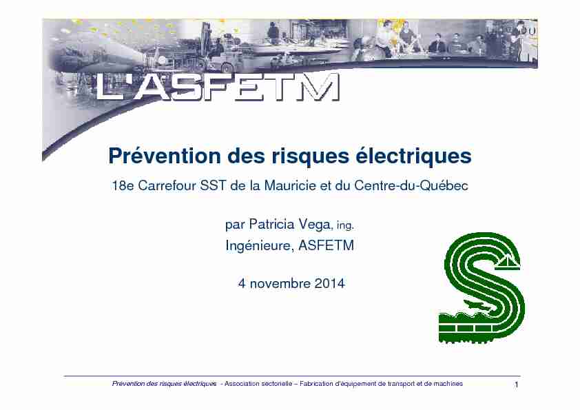 Prévention des risques électriques - ASFETM
