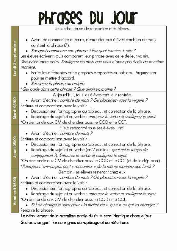 Searches related to phrase du jour orthographe cm1 PDF