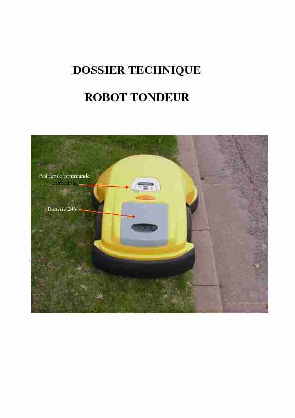 DOSSIER TECHNIQUE ROBOT TONDEUR - silycee-desfontaineseu