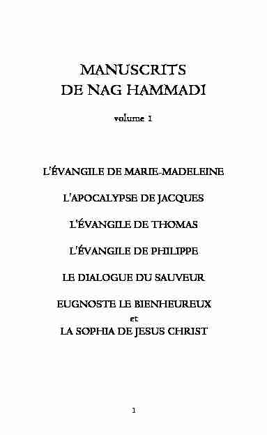 MANUSCRITS DE NAG HAMMADI