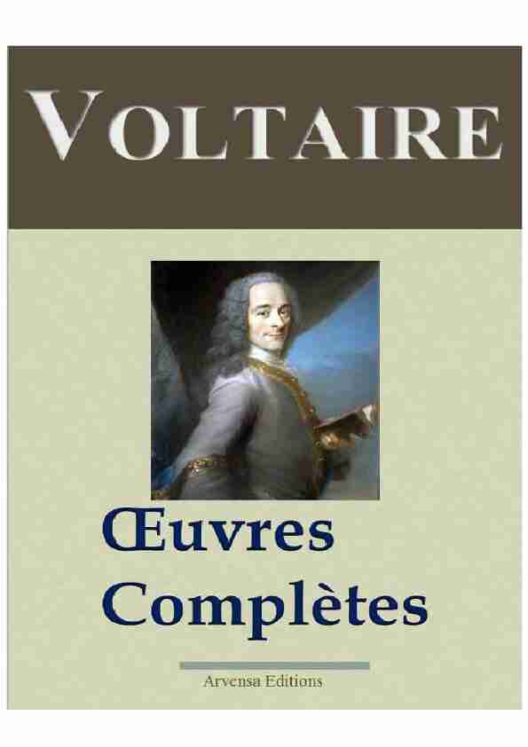 [PDF] Extrait Voltaire : Oeuvres complètes - Arvensa Editions