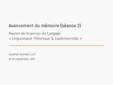 [PDF] Master de Sciences du Langage - Heather Burnett