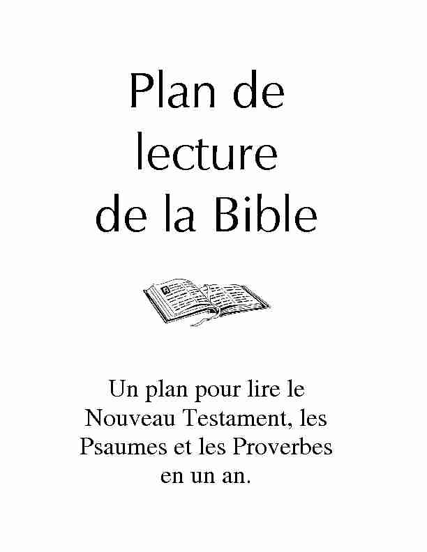 Un plan pour lire le Nouveau Testament les Psaumes et les