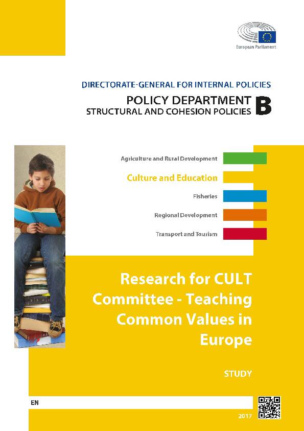 Research for CULT Committee - Teaching Common Values in Europe