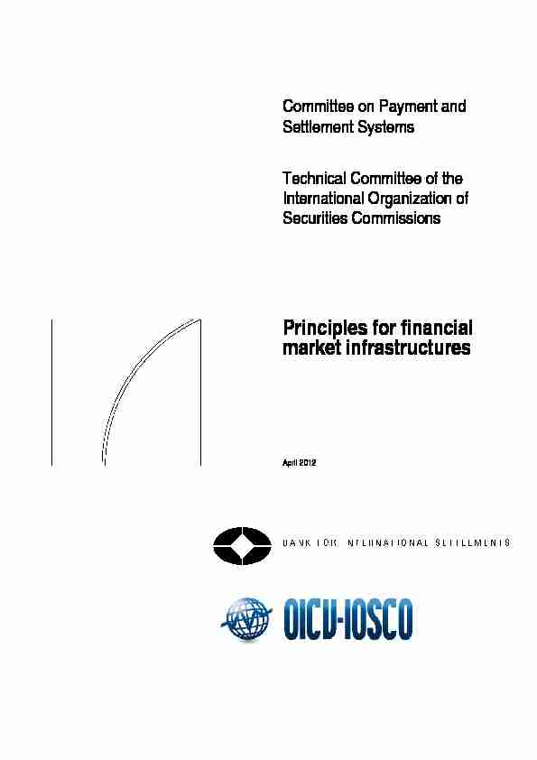 Principles for Financial Market Infrastructures