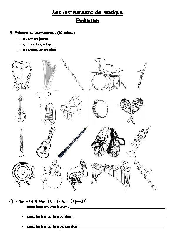 Les instruments de musique - Eklablog