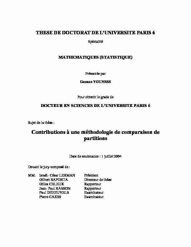 [PDF] THESE DE DOCTORAT DE LUNIVERSITE PARIS 6 - Cedric-Cnam