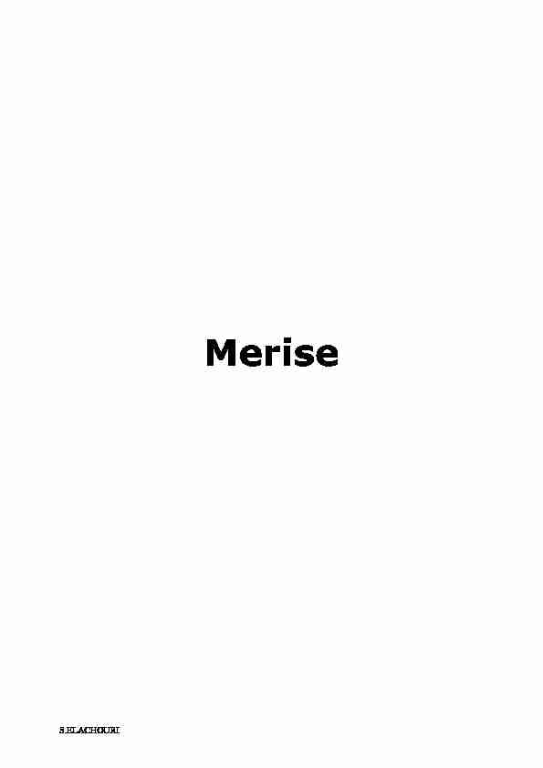 [PDF] Cours Merise