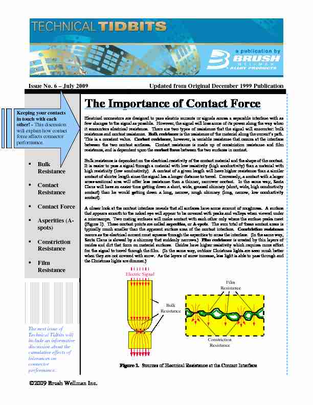 The Importance of Contact Force