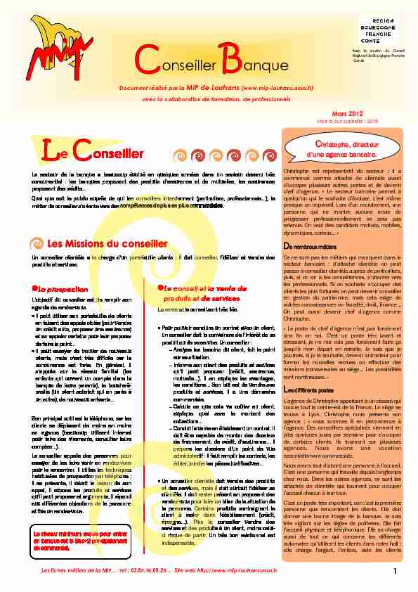 [PDF] Conseiller Banque 2018pub - MIP Louhans