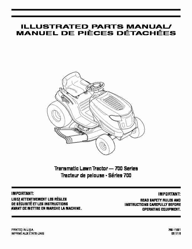 [PDF] ILLUSTRATED PARTS MANUAL/ MANUEL DE  - MTD Products