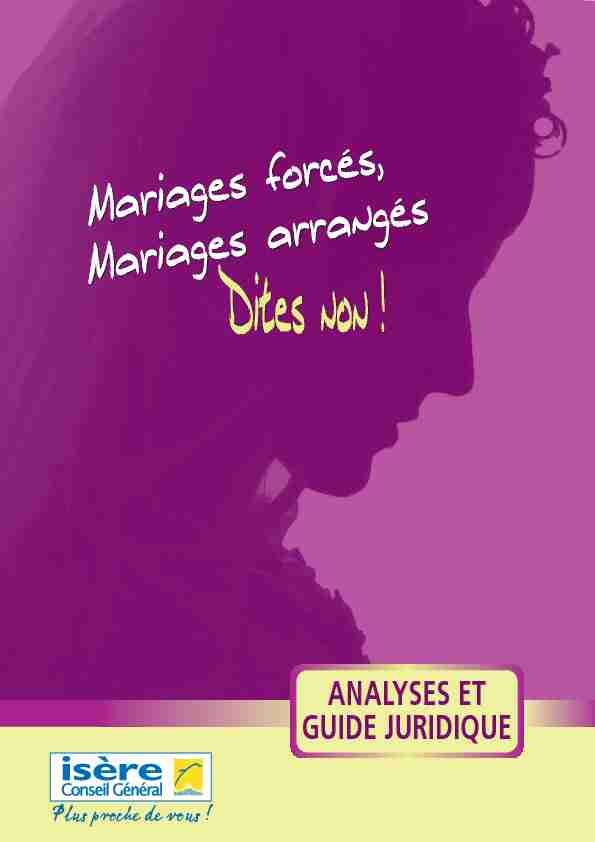 mariages forcé GUIDE - noir vert - Ligue des droits de l’Homme