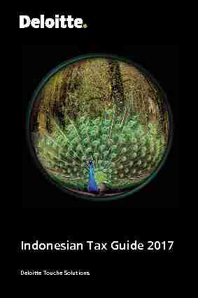 Indonesian Tax Guide 2017