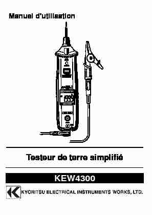 [PDF] Testeur de terre simplifié KEW4300 - Turbotronic