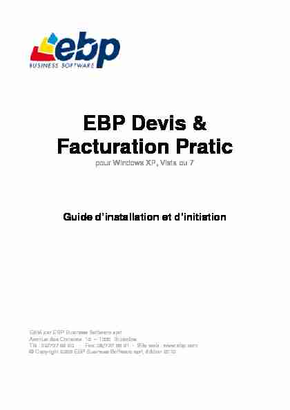 [PDF] EBP Devis & Facturation Pratic - Audentia