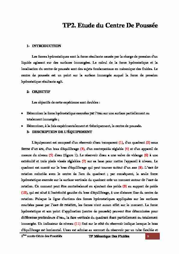 [PDF] TP2 Etude du Centre De Poussée - opsuniv-batna2dz