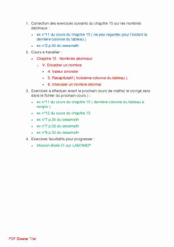 1. Correction des exercices suivants du chapitre 15 sur les nombres