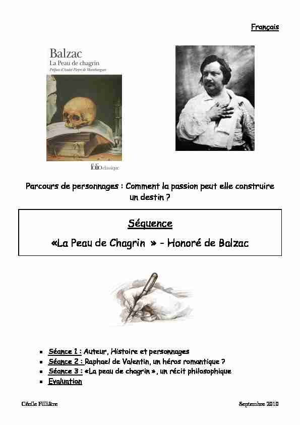 Séquence «La Peau de Chagrin » - Honoré de Balzac