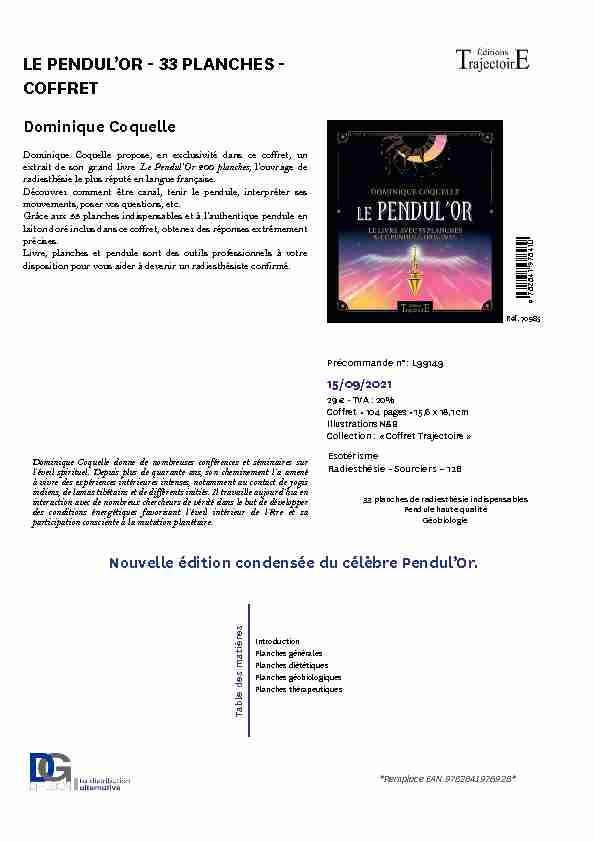 LE PENDULOR - 33 PLANCHES - COFFRET - Dominique Coquelle