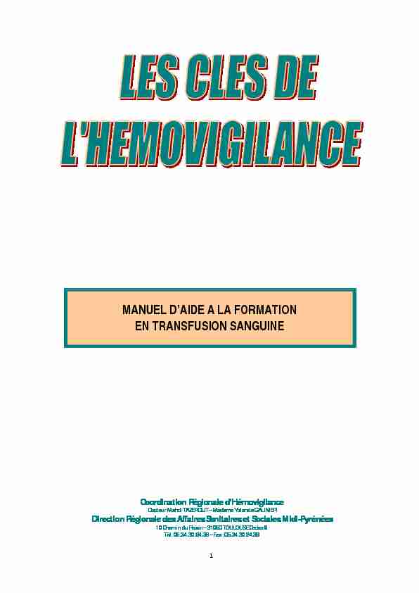 [PDF] MANUEL DAIDE A LA FORMATION EN TRANSFUSION  - CNCRH
