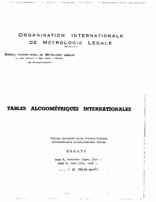 [PDF] R 22-fr - Organisation Internationale de Métrologie Légale