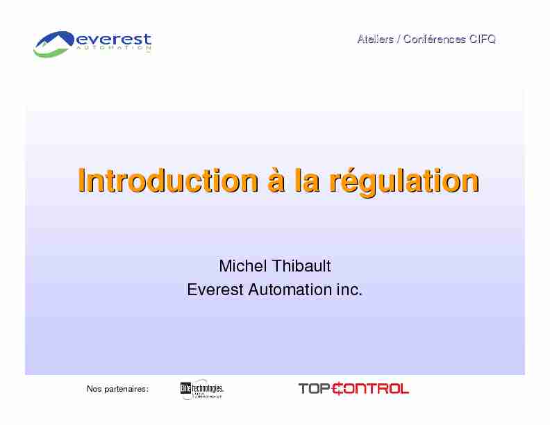 Introduction à la régulation