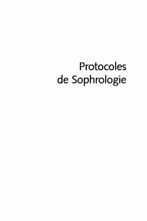Protocoles de Sophrologie - Dunod