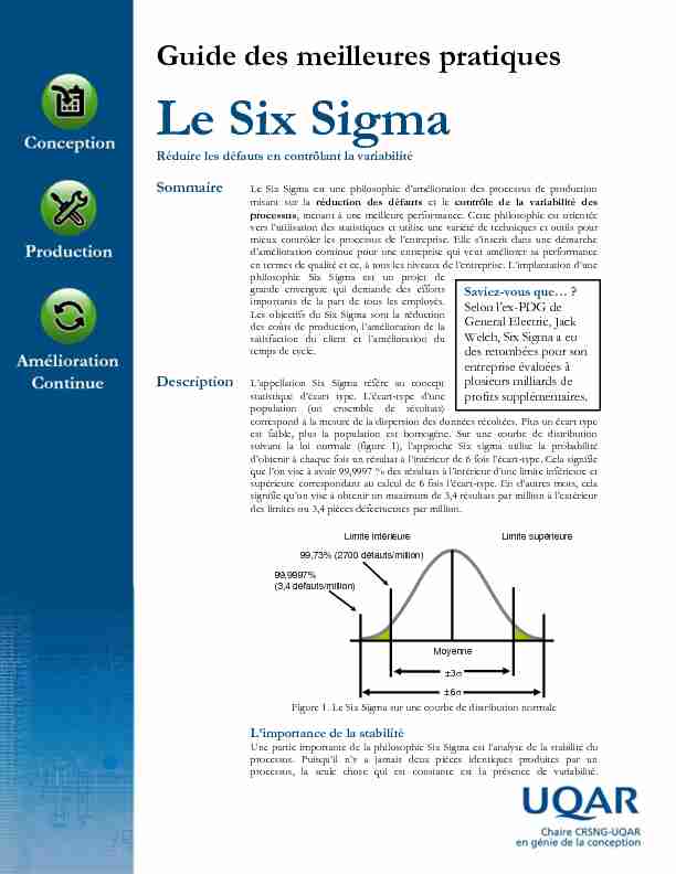 [PDF] Le Six Sigma - Guides