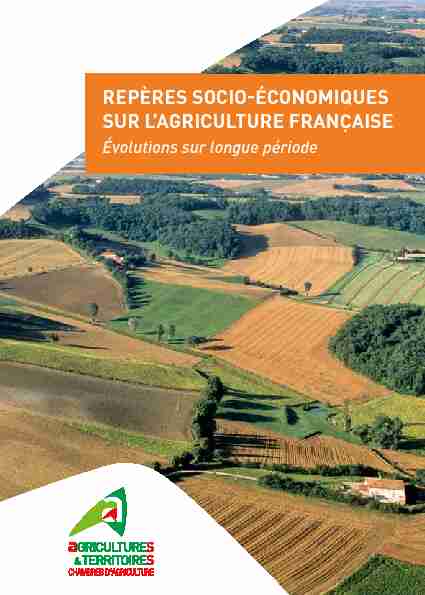 Repères socio-économiques sur lagriculture française - Évolutions